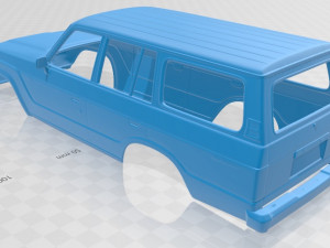 toyota land cruiser j60 -1980 printable body car 3D Print Model