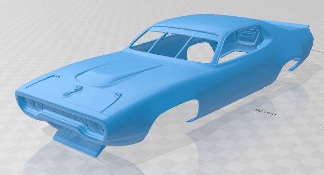 roadrunner nascar 1971 printable body car 3D Print Model .c4d .max .obj .3ds .fbx .stl .blend 