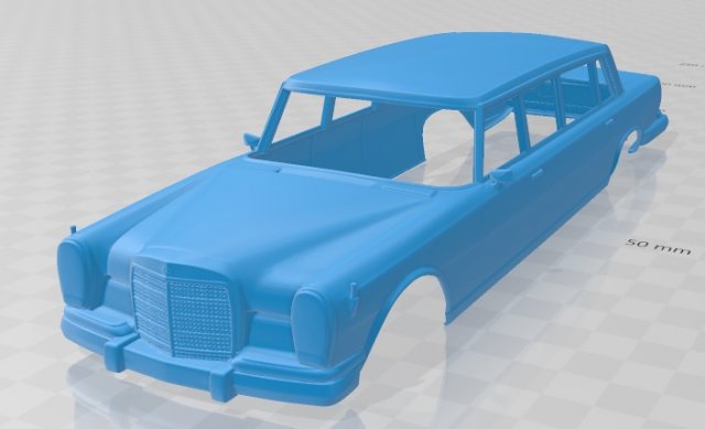 mercedes benz 600 w100 1964 printable body car 3D प्रिंट मॉडल .c4d .max .obj .3ds .fbx .stl .blend 