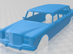 mercedes benz 600 w100 1964 printable body car Modelo de impresión 3D