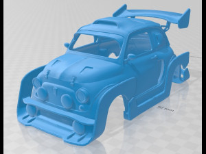 fiat 500 raid printable body car 3D 프린트 모델