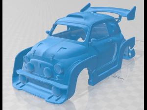 fiat 500 raid printable body car 3D Baskı Modeli