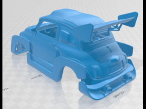 fiat 500 raid printable body car Model do druku 3D