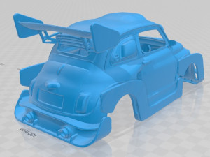 fiat 500 raid printable body car Model do druku 3D