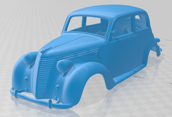 fiat 1100 b 1949 printable body car 3D Druckmodell .c4d .max .obj .3ds .fbx .stl .blend