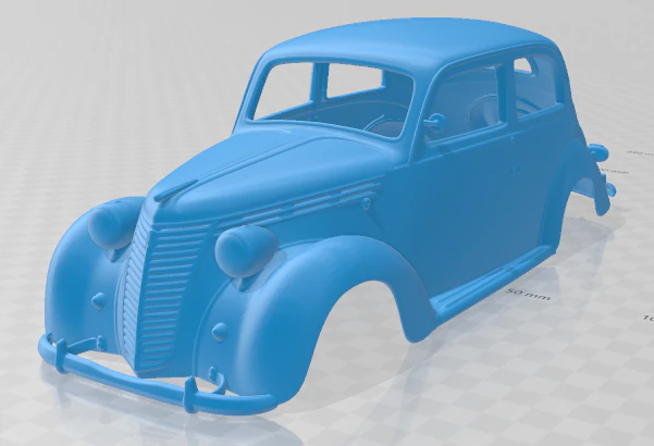 fiat 1100 b 1949 printable body car 3D Print Model .c4d .max .obj .3ds .fbx .stl .blend