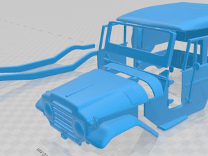 toyota land cruiser j20 1958 printable body car 3D Print Model