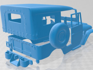 toyota land cruiser j20 1958 printable body car 3D प्रिंट मॉडल