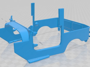 toyota land cruiser j20 1958 printable body car 3D प्रिंट मॉडल