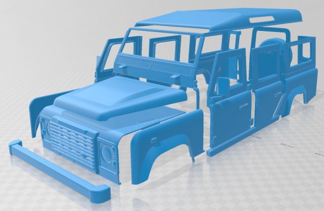 land rover defender 110 2011 printable body car 3D-Druckmodell .c4d .max .obj .3ds .fbx .stl .blend 