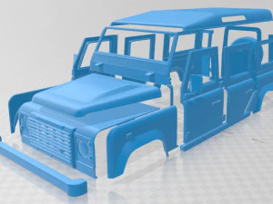 Land Rover Defender 110 2011 Karosserie zum Ausdrucken 3D Druckmodell