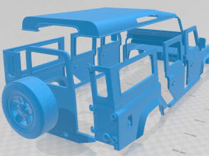 land rover defender 110 2011 printable body car 3D Print Model