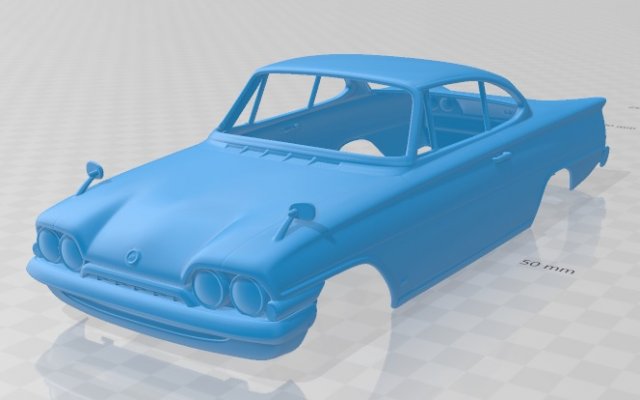 consul capri 1961 printable body car 3D Print Model .c4d .max .obj .3ds .fbx .stl .blend 