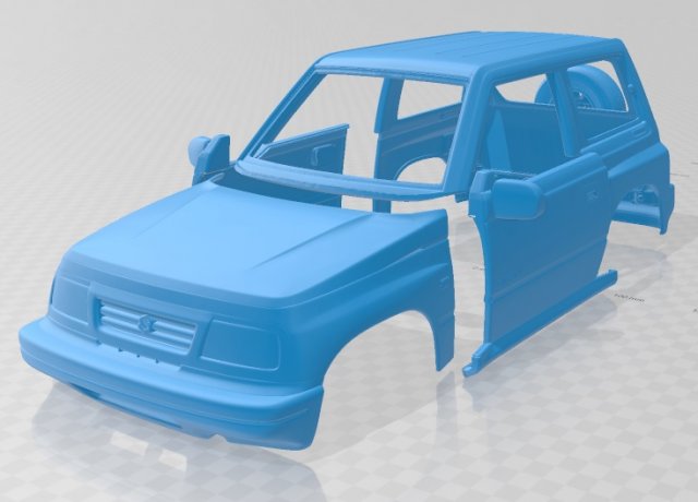 suzuki vitara 1989 printable body car 3Dプリントモデル .c4d .max .obj .3ds .fbx .stl .blend 