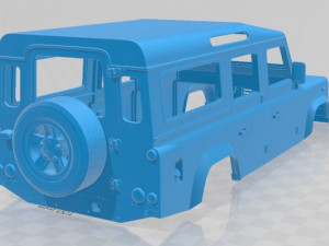 land rover defender 110 2011 printable body car Modèles 3D en vedette
