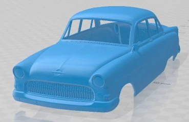 Carro com carroceria imprim&iacute;vel Opel Kapitan MK4 1956 Modelo de Impressão 3D .c4d .max .obj .3ds .fbx .stl .blend 