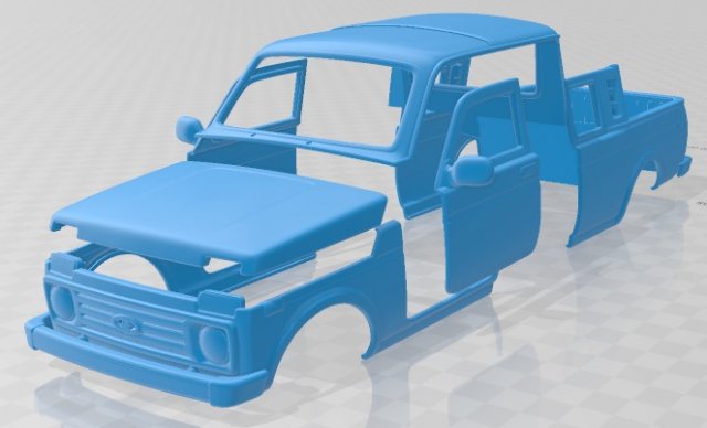 lada niva pickup 2015 printable body car Modelo de impresión 3D .c4d .max .obj .3ds .fbx .stl .blend 