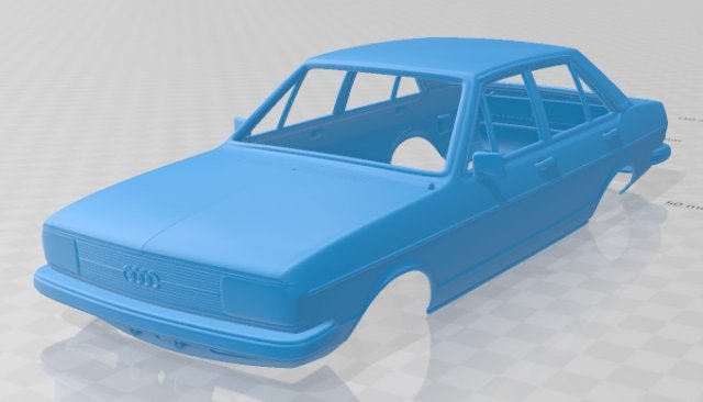 audi 80 1976 printable body car 3D Print Model .c4d .max .obj .3ds .fbx .stl .blend