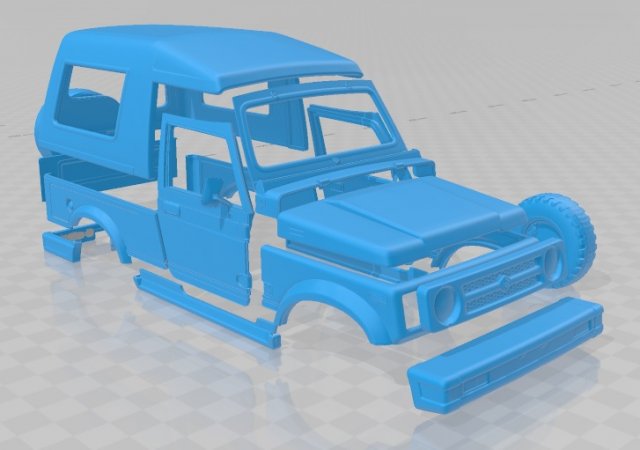 suzuki gypsy 2016 printable body car 3D-printmodel .c4d .max .obj .3ds .fbx .stl .blend 