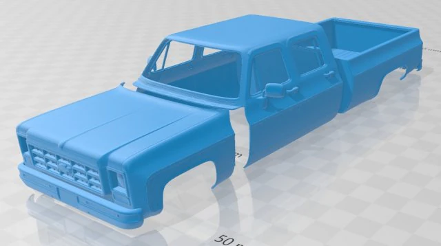 k30 crew cab 1979 printable body car 3D Print Model .c4d .max .obj .3ds .fbx .stl .blend 