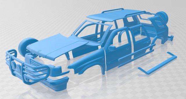 opel frontera 1992 printable body car 3Dプリントモデル .c4d .max .obj .3ds .fbx .stl .blend 