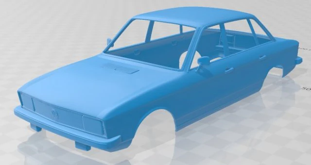 volkswagen k70 1971 printable body car 3D Print Model .c4d .max .obj .3ds .fbx .stl .blend 