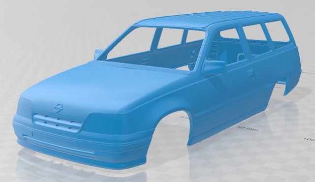 opel kadett wagon 1991 printable body car 3D-Druckmodell .c4d .max .obj .3ds .fbx .stl .blend 