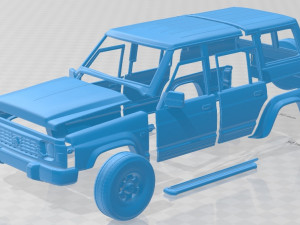 nissan patrol y60 5 doors 1987 printable body car 3D Print Model