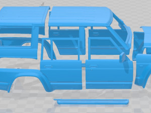 nissan patrol y60 5 doors 1987 printable body car 3D-printmodel