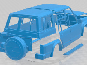 nissan patrol y60 5 doors 1987 printable body car 3D-printmodel