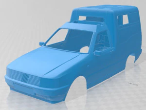 फिएट फियोरिनो 1988 प्रिंट करने योग्य बॉडी वैन 3D प्रिंट मॉडल