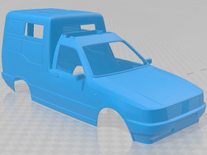 fiat fiorino 1988 printable body van 3D-printmodel