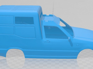 fiat fiorino 1988 printable body van 3D-printmodel