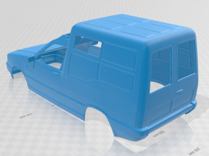 fiat fiorino 1988 printable body van 3D-printmodel