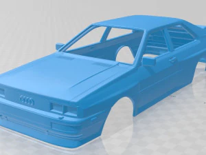 audi quattro 1980 printable body car 3D Print Model