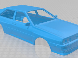 audi quattro 1980 printable body car Modelo de Impressão 3D