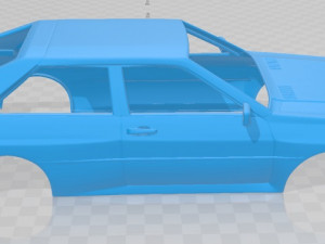 audi quattro 1980 printable body car Modelo de Impressão 3D