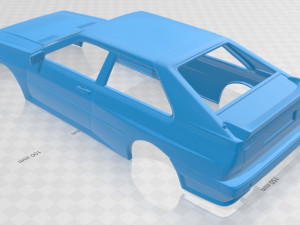 audi quattro 1980 printable body car Modelo de Impressão 3D