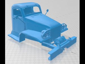 cckw 353 printable cabin truck 3D 打印模型