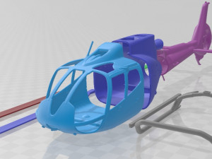 Eurocopter EC130 Printable Body 3D Print Model
