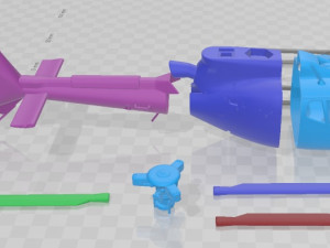 Eurocopter EC130 Printable Body Model Cetak 3D