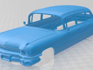 fleetwood 75 1959 printable body car Modèles 3D en vedette