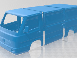 mercedes benz mb100 1988 printable body van 3D-Druckmodell