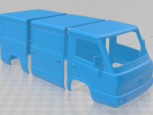 mercedes benz mb100 1988 printable body van Modelo de Impressão 3D