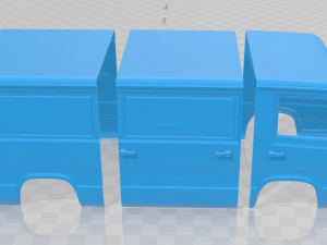 mercedes benz mb100 1988 printable body van Modelo de Impressão 3D