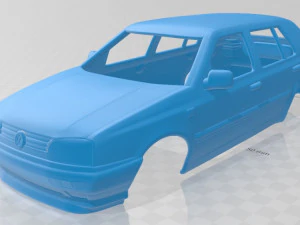 Volkswagen Golf 1993 Karosserie zum Ausdrucken 3D Druckmodell