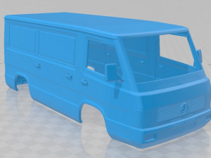 mercedes benz mb100 1988 printable body van 3D-printmodel