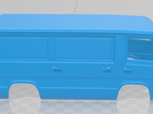 mercedes benz mb100 1988 printable body van 3D-printmodel