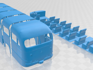 mercedes benz o 321 h bus 1954 printable Modello di stampa 3D