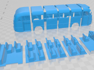 mercedes benz o 321 h bus 1954 printable Modello di stampa 3D